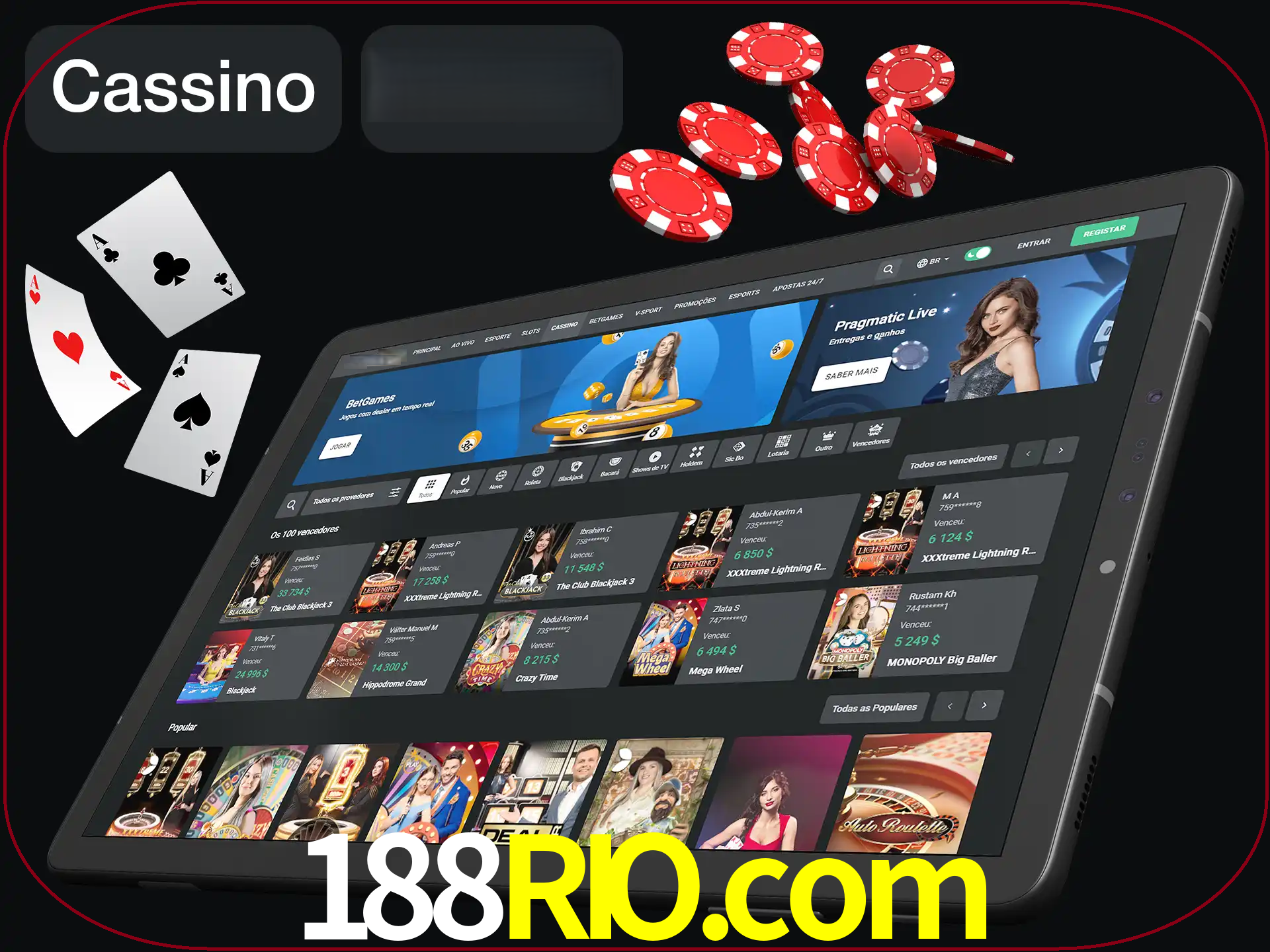 Jogue vários jogos de cassino em nosso cassino.